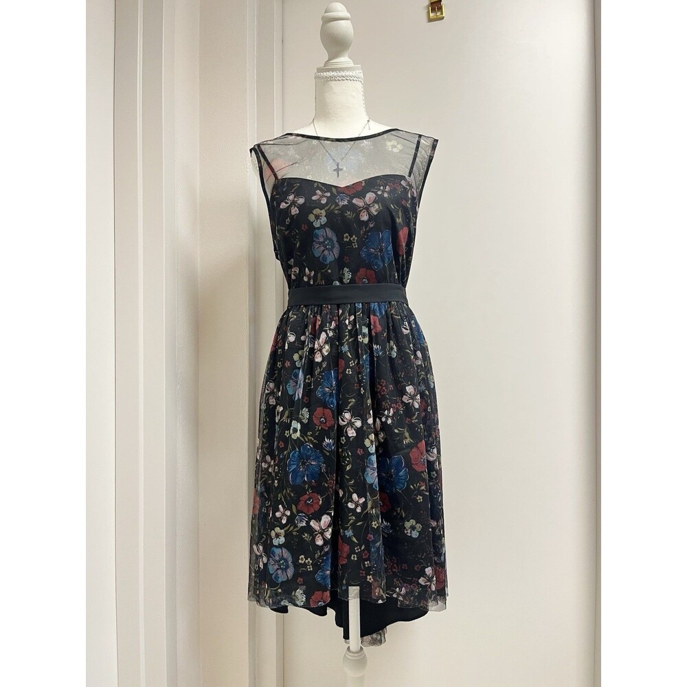 Disney Snow White Dress Womens 16 XL Lauren Conrad Collection Floral High Low